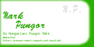 mark pungor business card